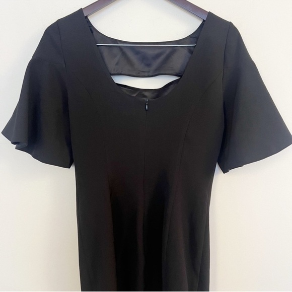 JAY X JAYGODFREY Women's Bardot Cutout Cocktail Dress Short Sleeve Black Size 8 - Picture 7 of 10